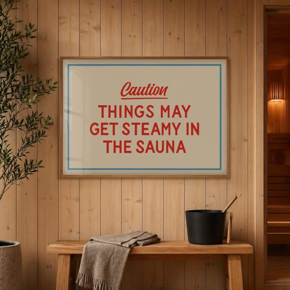 Sauna Wall Art Print Nordic Wellness Decor