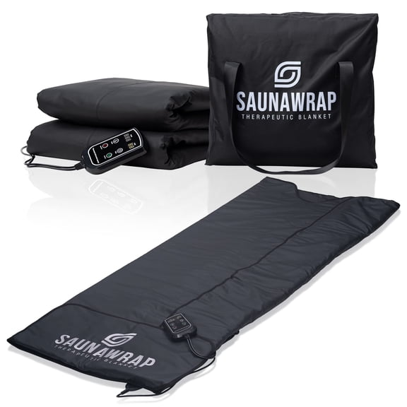 SaunaWrap Infrared Sauna Blanket - Personal Sauna for Home Therapy - Portable Full Body Detox - Body Relief and Deeper Sleep - Temperatures up to 176F - Sweatproof - Easy to Clean - 74 Length