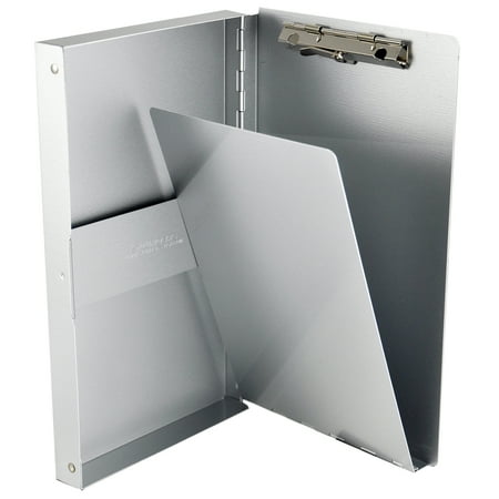 Saunders 10507 Snapak Aluminum Side-Open Forms Folder with 0.38 in. Clip Capacity for 5 in. x 9 in. Sheets - Silver