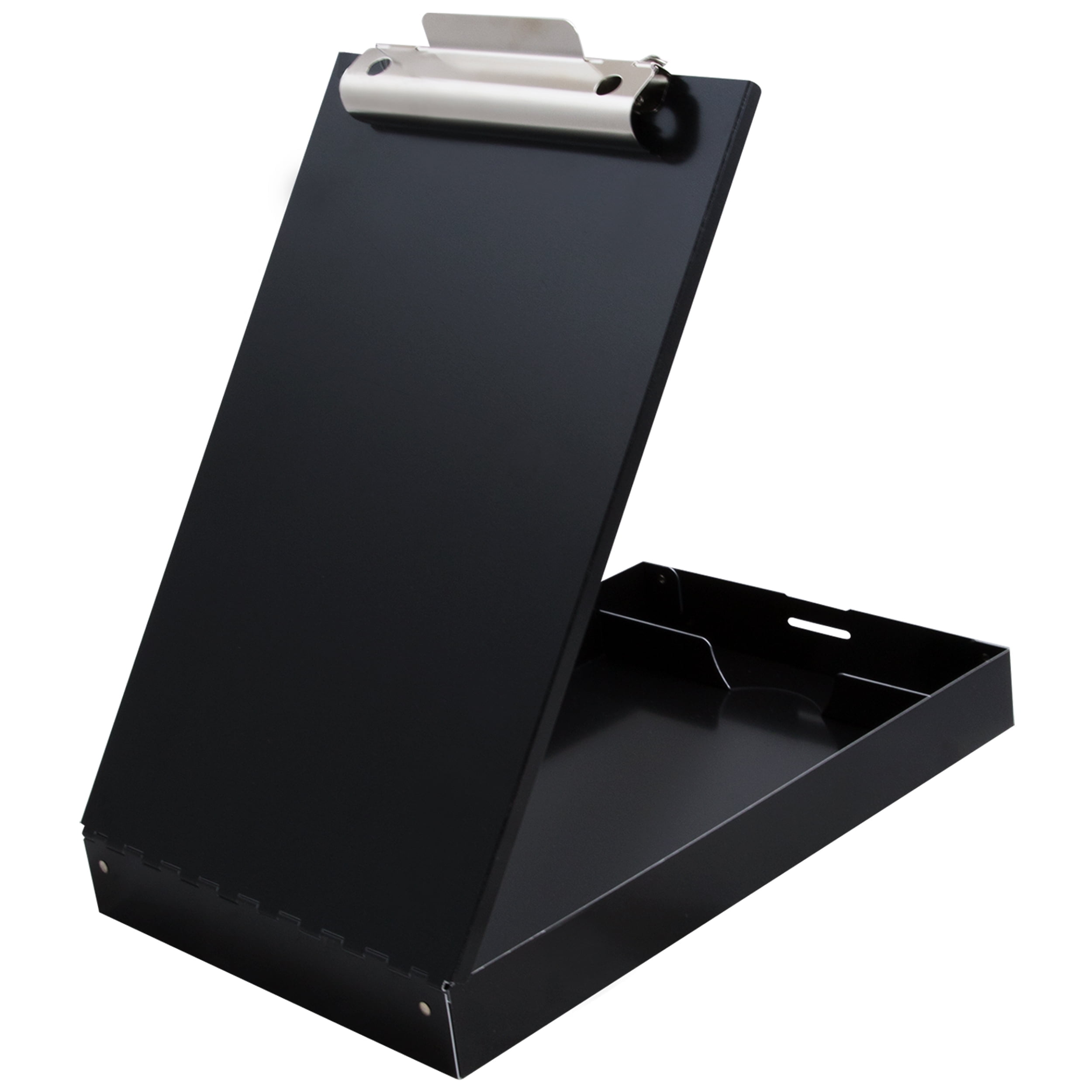 Saunders 11018 Redi-Rite Aluminum Storage Clipboard with 1 in. Clip Capacity for 8.5 in. x 11 in. Sheets - Black