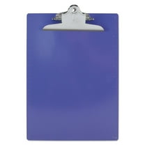 Saunders 21606 1 in. Clip Capacity Holds 8.5 in. x 11 in. Sheets Recycled Plastic Clipboard with Ruler Edge - Purple