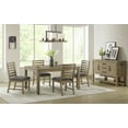 thumbnail image 1 of Saunders 6PC Extendable Dining Table Set Server USB 4 Chairs  Brown Acacia Wood, 1 of 2