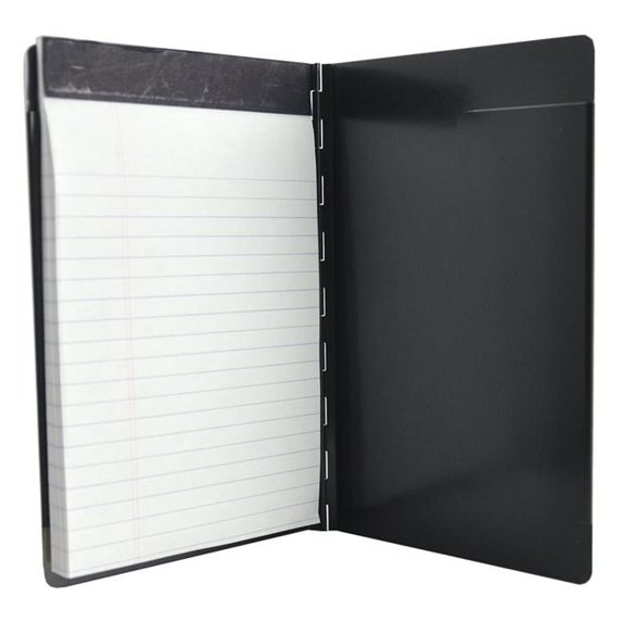 Saunders 881 Recycled Aluminum Padfolio, Black - Memo Size - Pack of 6