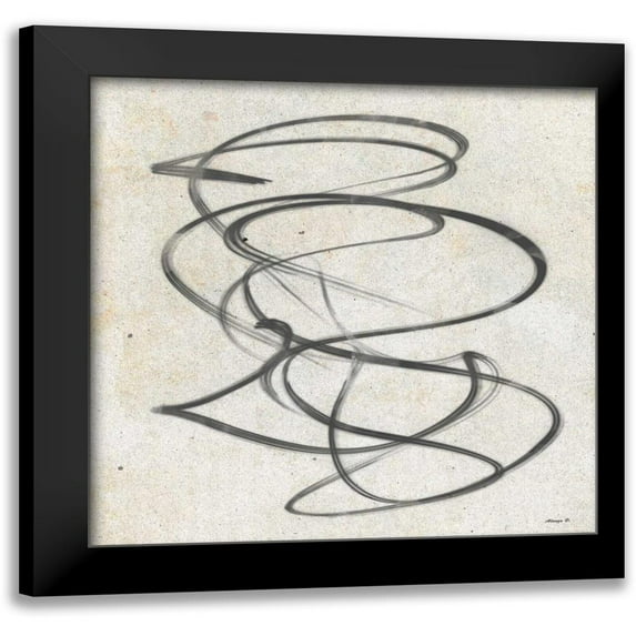 Saunders, Alonza 12x12 Black Modern Framed Museum Art Print Titled - Swirl 2