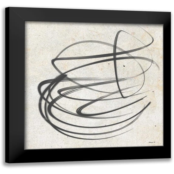 Saunders, Alonza 15x15 Black Modern Framed Museum Art Print Titled - Swirl