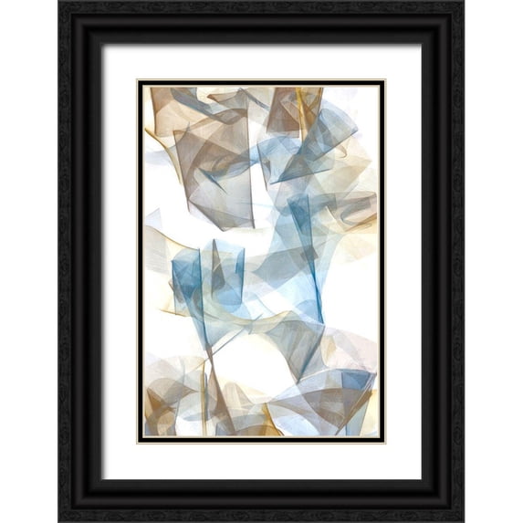 Saunders, Alonzo 11x14 Black Ornate Wood Framed with Double Matting Museum Art Print Titled - Soft Conjunction I