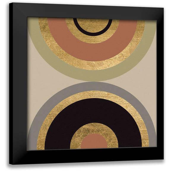 Saunders, Alonzo 12x12 Black Modern Framed Museum Art Print Titled - Wheel on Wheel I