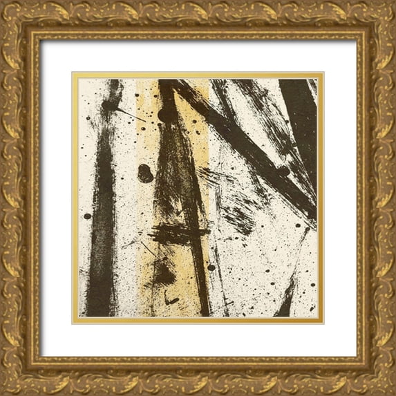 Saunders, Alonzo 12x12 Gold Ornate Wood Framed with Double Matting Museum Art Print Titled - Path Ways II