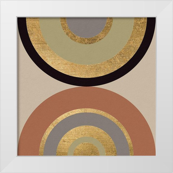 Saunders, Alonzo 12x12 White Modern Wood Framed Museum Art Print Titled - Wheel on Wheel II