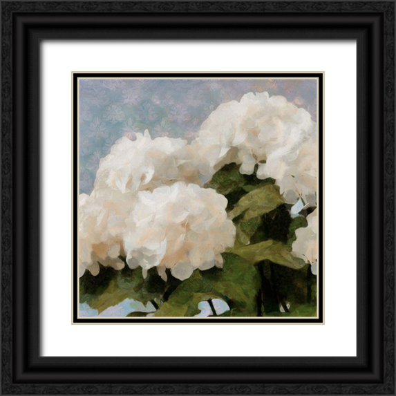 Saunders, Alonzo 15x15 Black Ornate Wood Framed with Double Matting Museum Art Print Titled - Sunday Flowers I