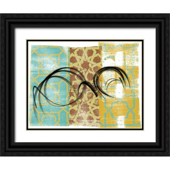 Saunders, Alonzo 18x15 Black Ornate Wood Framed with Double Matting Museum Art Print Titled - Swirling II