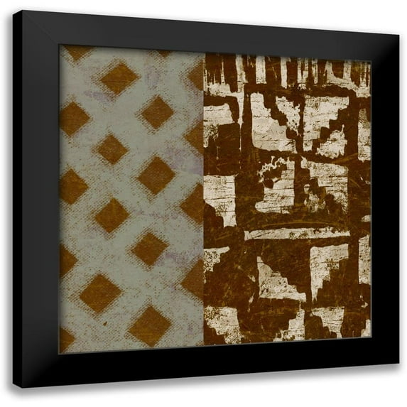Saunders, Alonzo 20x20 Black Modern Framed Museum Art Print Titled - Tribal Essence