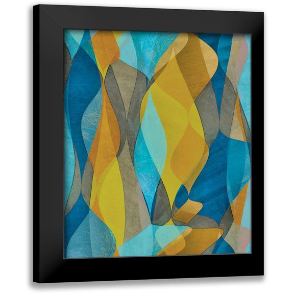 Saunders, Alonzo 20x23 Black Modern Framed Museum Art Print Titled - Colorful Cascade II