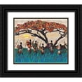 thumbnail image 1 of Saunders, Alonzo 23x20 Black Ornate Wood Framed with Double Matting Museum Art Print Titled - Planes of Africa III, 1 of 4