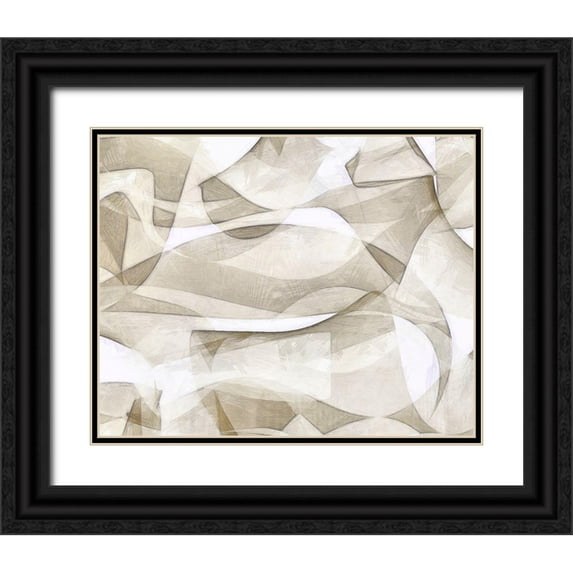 Saunders, Alonzo 24x20 Black Ornate Wood Framed with Double Matting Museum Art Print Titled - Mindfulness I