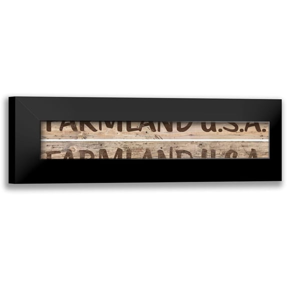 Saunders, Alonzo 24x7 Black Modern Framed Museum Art Print Titled - Farm Sign 2-up I