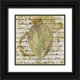 thumbnail image 1 of Saunders, Alonzo 26x26 Black Ornate Wood Framed with Double Matting Museum Art Print Titled - Earth Leaf II, 1 of 4