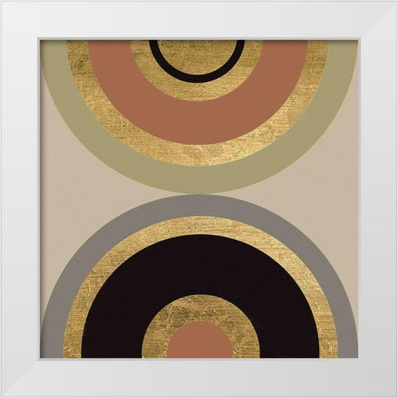 Saunders, Alonzo 26x26 White Modern Wood Framed Museum Art Print Titled - Wheel on Wheel I