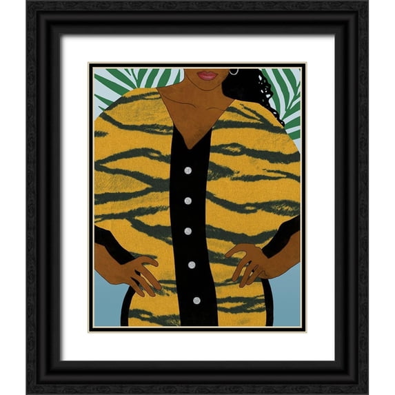 Saunders, Alonzo 26x32 Black Ornate Wood Framed with Double Matting Museum Art Print Titled - Her Style II