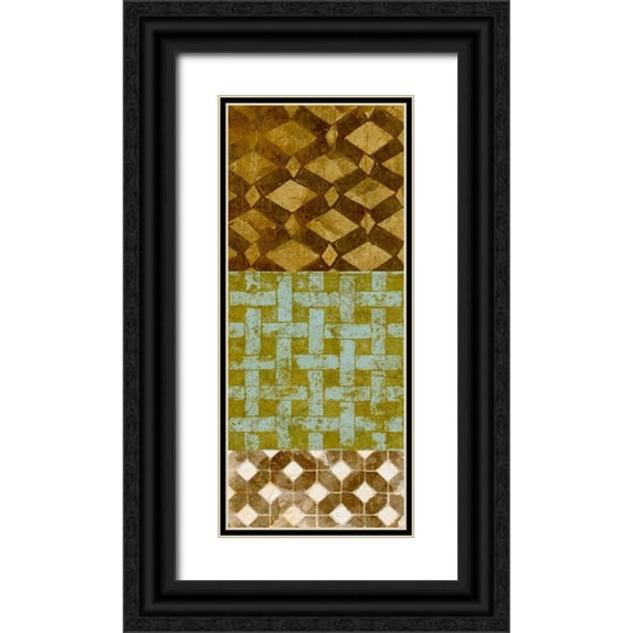 Saunders, Alonzo 8x14 Black Ornate Wood Framed with Double Matting Museum Art Print Titled - Tiled Up II