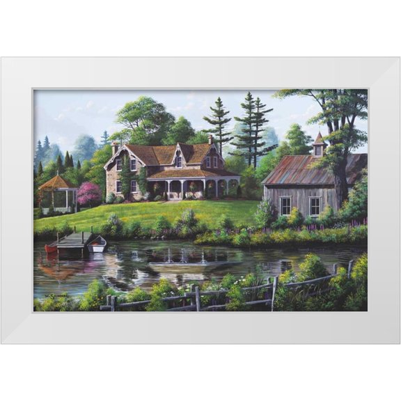 Saunders, Bill 14x11 White Modern Wood Framed Museum Art Print Titled - Reflections of Spring