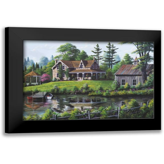 Saunders, Bill 18x13 Black Modern Framed Museum Art Print Titled - Reflections of Spring