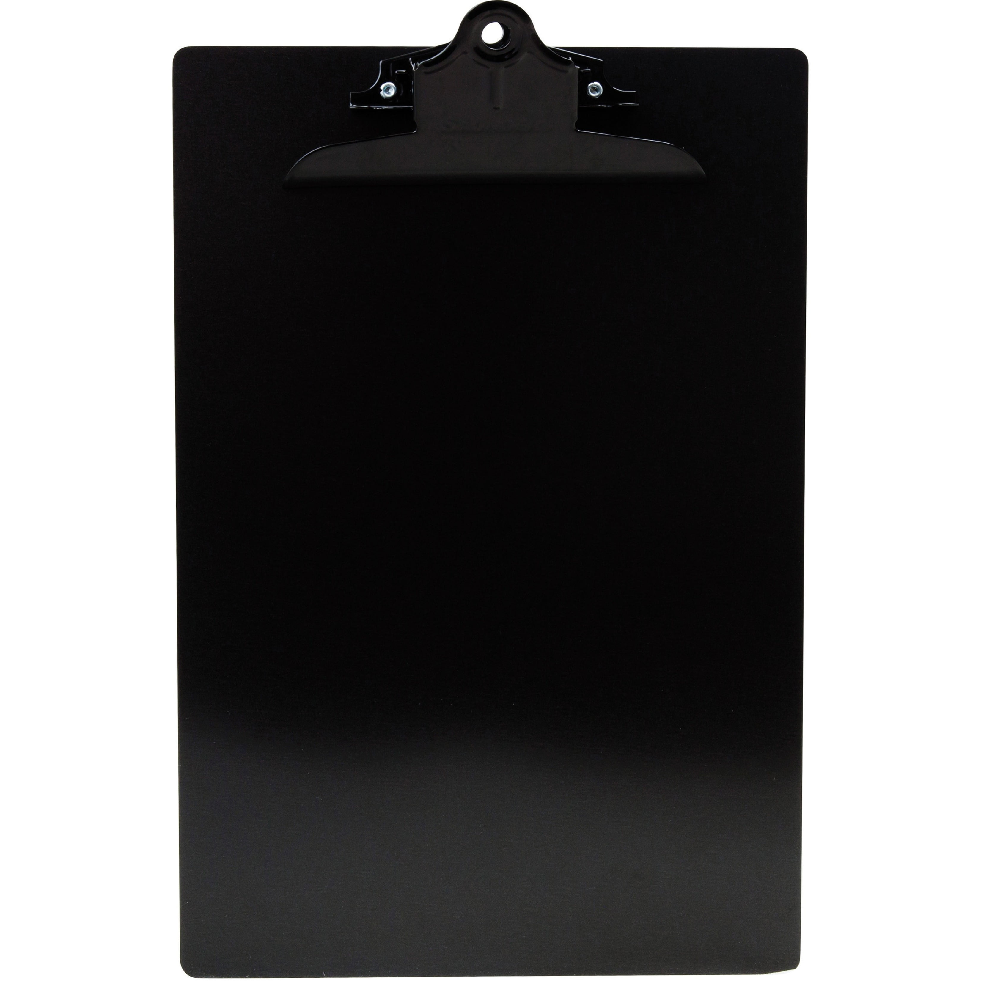 Saunders Black Clip Aluminum Clipboard 8 1/2" x 14" - Aluminum - Black - 1 Each