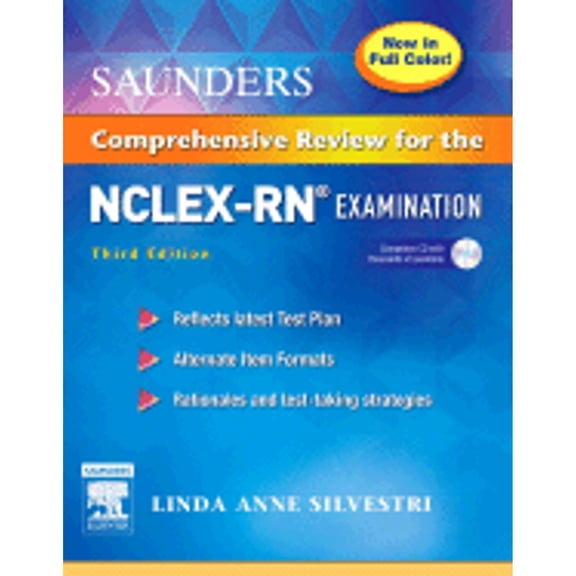 Pre-Owned Saunders Comprehensive Review for the Nclex-RN (R) Examination Full Color Reprint [With CDROM] (Paperback) 1416031995 9781416031994
