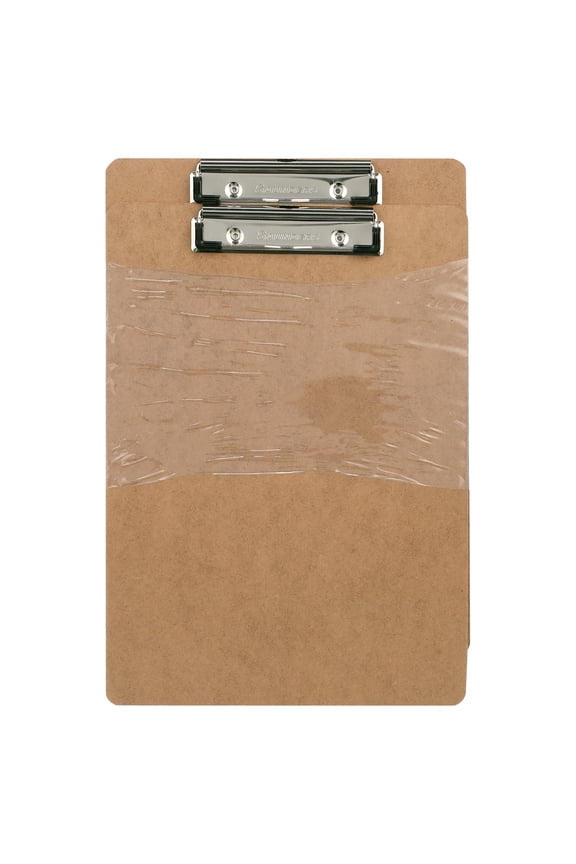 Hardboard Clipboard - Letter Size with Low Profile Clip and Built-in Hanging Hole, 2 per pack