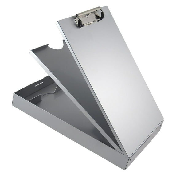 Saunders Metal Clipboard with Storage - Letter Size Heavy Duty Contractor Grade Clipboard - Dual Storage Form Holder with Low Profile Clip Made in USA