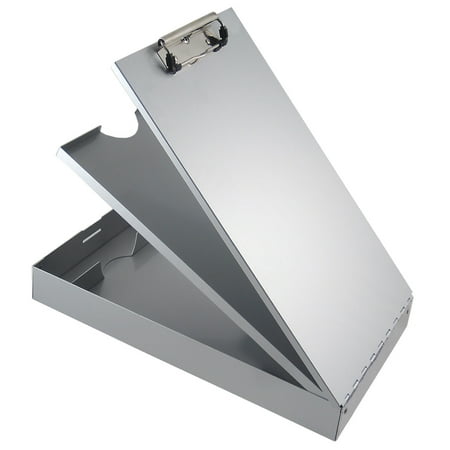Saunders Metal Storage Clipboard, Made in USA, 2 Tier, Low Profile Clip, Legal, Silver