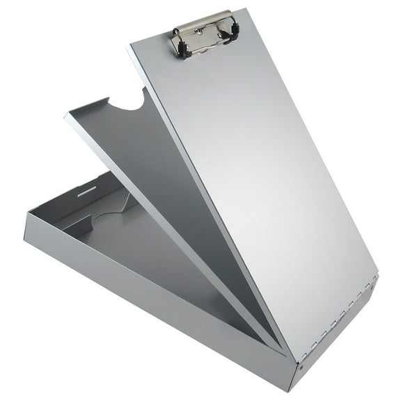 Saunders Metal Storage Clipboard, Made in USA, 2 Tier, Low Profile Clip, Letter, Silver