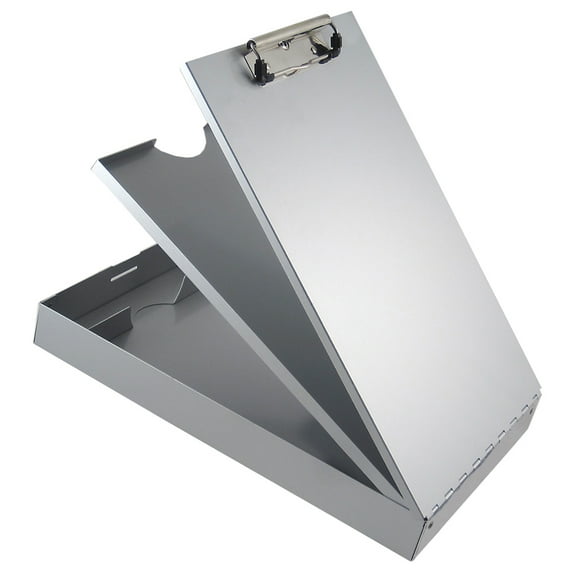 Saunders Metal Storage Clipboard, Made in USA, 2 Tier, Low Profile Clip, Letter, Silver