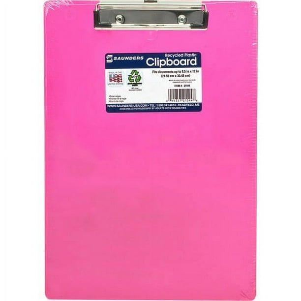 Saunders Neon Plastic Clipboards - 0.50 Saunders Neon Plastic Clipboards - 0.50