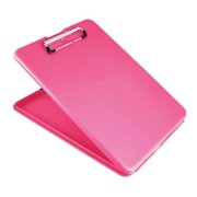 Saunders Plastic Storage Clipboard, Low Profile Clip, Letter Size Form Holder, Pink