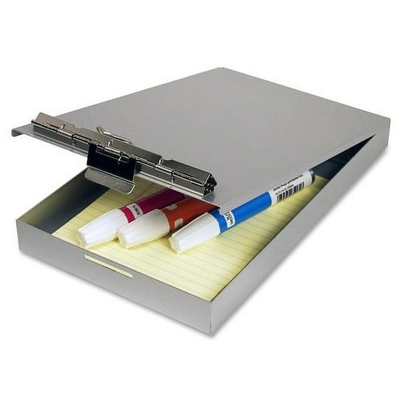 Saunders Recycled Aluminum Redi-Rite Clipboard Top Opening - 6" x 9" - Aluminum - Silver - 1 Each