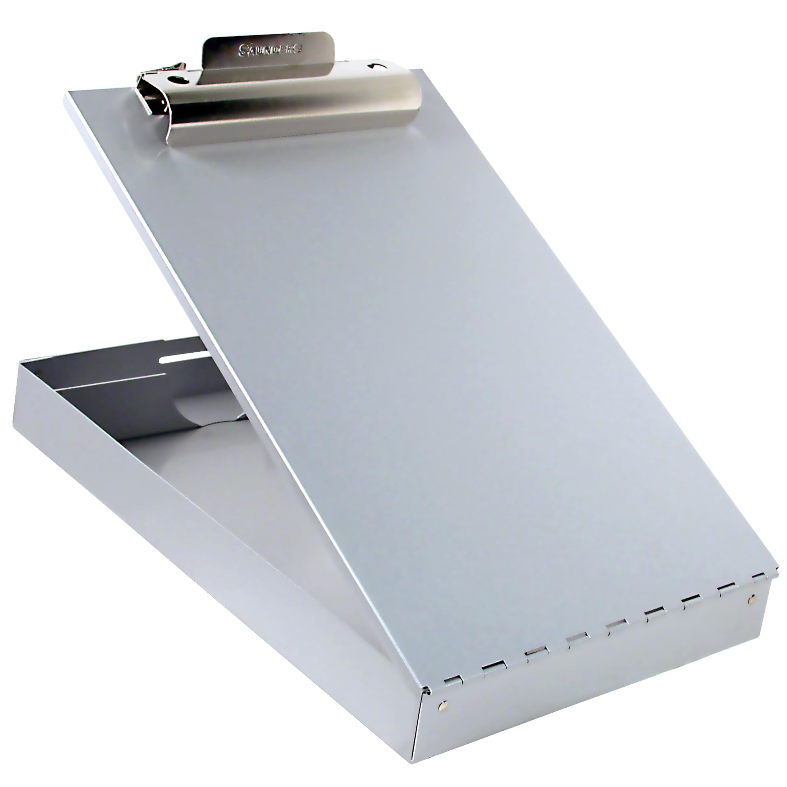 Saunders Recycled Aluminum  Storage Clipboard With Self-locking Latch - Lightweight Weather-resistant Lacquer Finish Stationery Box. Office Products Letter