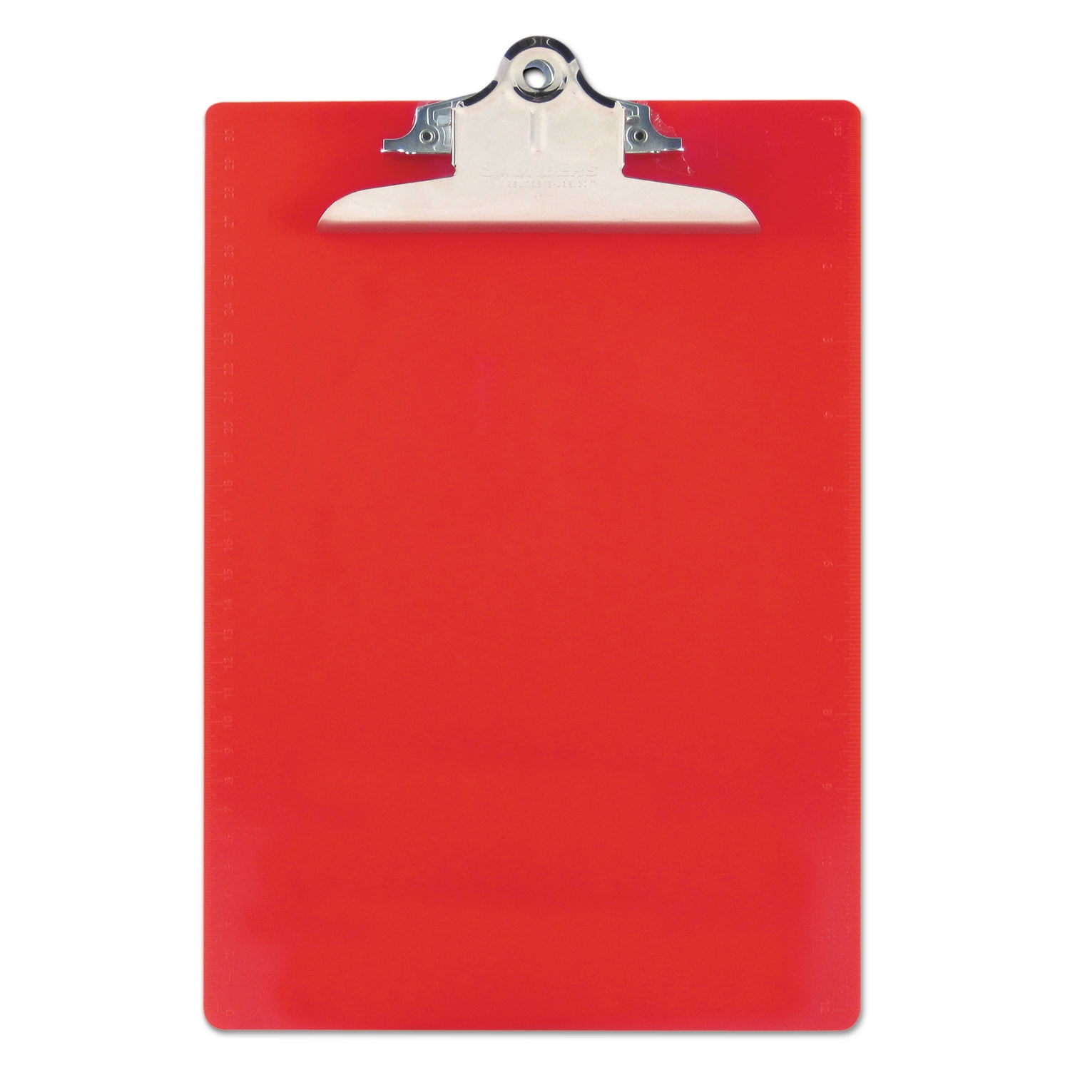 Saunders Recycled Plastic Clipboards 1" Clip Cap 8 1/2 x 12 Sheets Red 21601