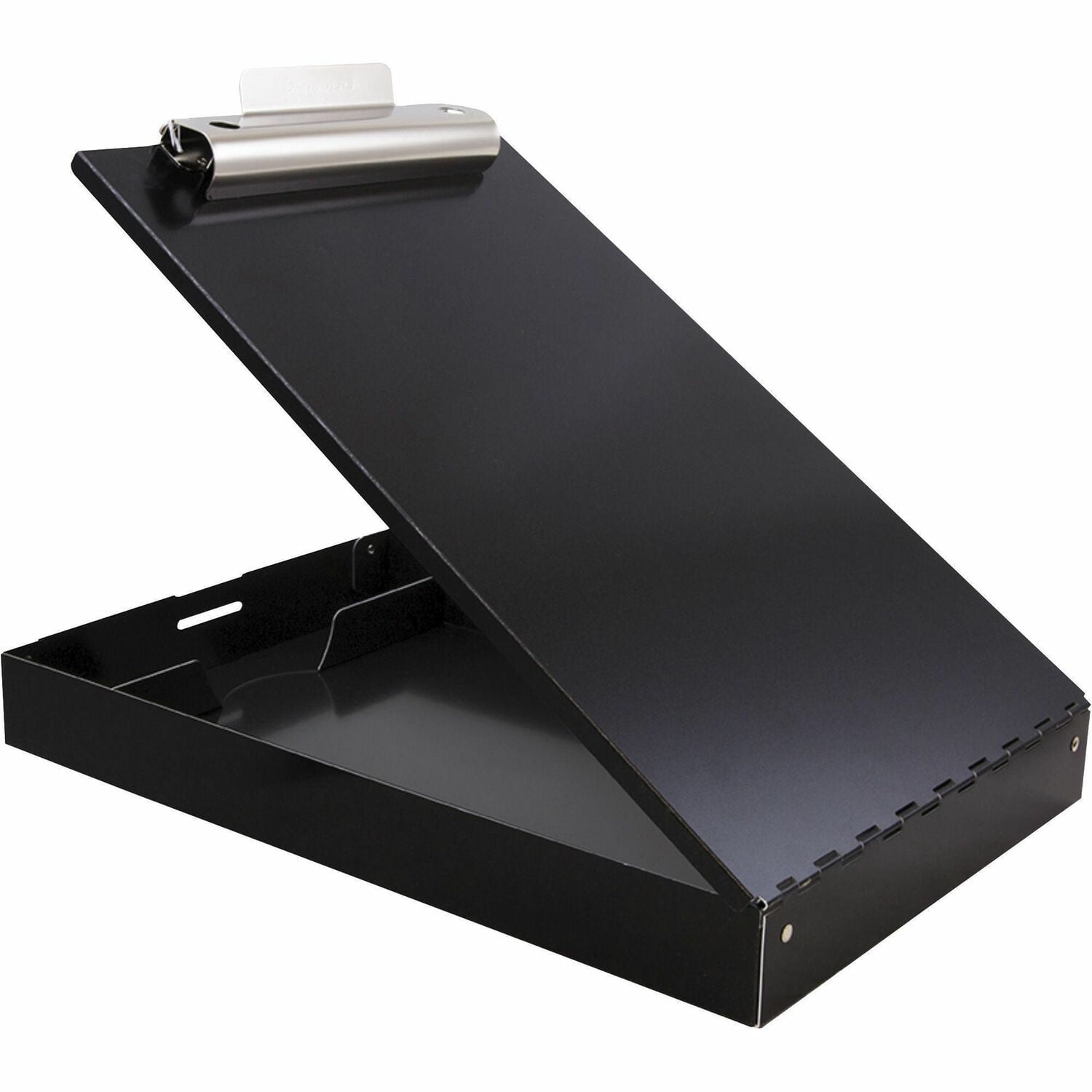 Saunders 11018 Redi-Rite Aluminum Storage Clipboard with 1 in. Clip Capacity for 8.5 in. x 11 in. Sheets - Black