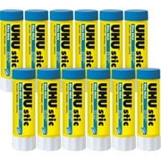 STAEDTLER  UHU Stic Magic Blue Glue Stick, Dries Clear, 40 g, Pack of 12