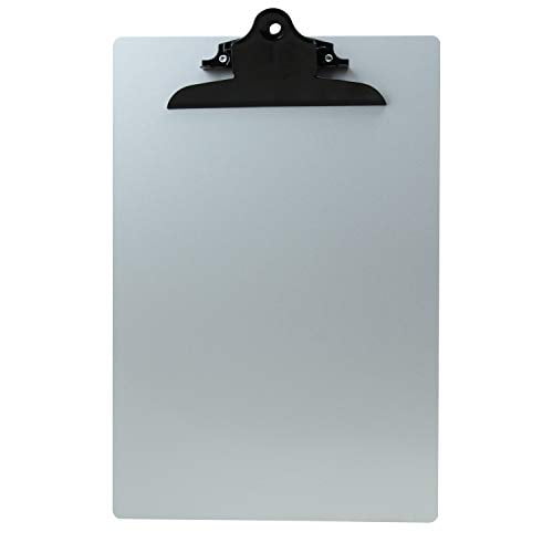 Saunders Silver Recycled Aluminum Clipboard with Black Clip 8.5 x 11