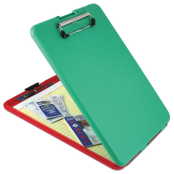 Saunders SlimMate Show2Know Safety Organizer 1/2" Clip Cap 9 x 11 3/4 Sheets Red/Green 00580
