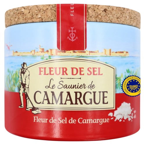 Saunier de Camargue Fleur de Sel Natural Sea Salt 125g, British Import (Pack of 2)