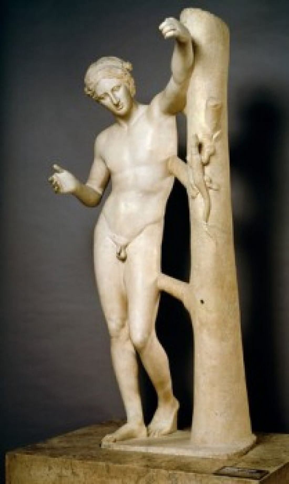 Saurocton Apollo by Praxiteles marble circa 350 BC Canvas Art -  (18 x 24)