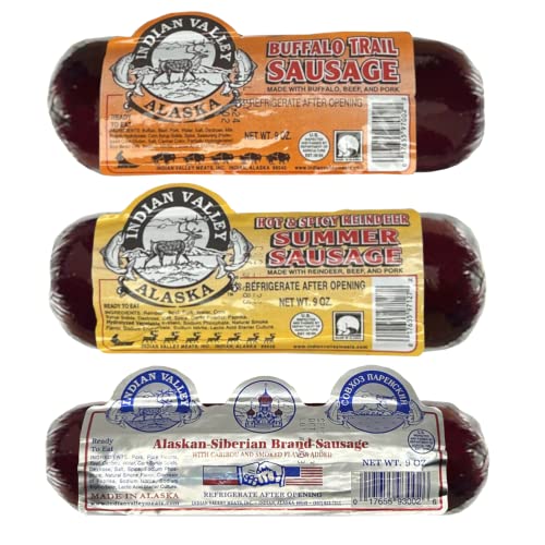 Sausage (3Pack) Reindeer, Caribou, and Buffalo Sausages Gift Set