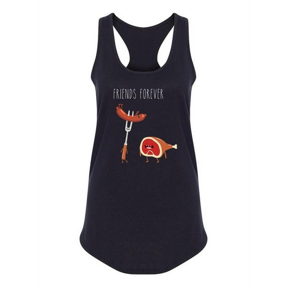 Sausage And Ham Friends Racerback Tank Women -Image by Shutterstock, Female Large