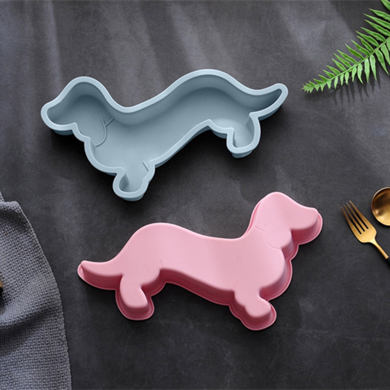 Sausage Dog Chocolate Cake Molds Christmas Molds Silicone Non Stick