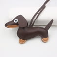 thumbnail image 1 of Sausage Dog Keychain Leather Handmade Dachshund Pendant Bag Charm Carabiner Clip for Backpack Purse Keys Phone Case Decoration Cute Animal Gift for Dog Lovers Unique Accessory, 1 of 1
