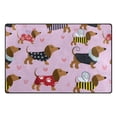 thumbnail image 1 of Sausage Dog Pattern Memory Foam Area Rug 31"x20" Non Slip, Absorbent, Fade Proof for Living Room, Bedroom, Office, 1 of 7