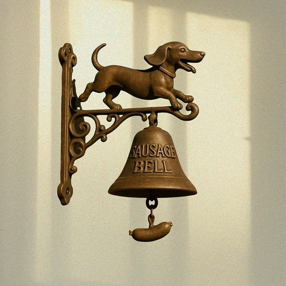 Sausage Dog Welcome Doorbell Vintage Cast Iron Dinner Doorbell All Kinds of Dogs Wall-Mounted Entrance Bells Wireless Bells for Porch Front Door Garden Yard Halloween Decoration Gift